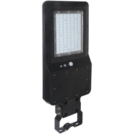 V-TAC VT-ST42 Réverbère LED 40W avec panneau solaire sensor capteur PIR et télécommande IR corps noir IP65 blanc froid 6000K - sku 5504