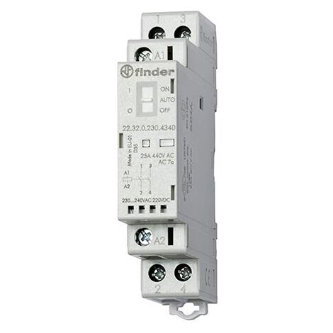 Contacteur,Contacteur éLectrique Contact modulaire for rail DIN 2P 25A,  220V / 230V 50 / 60Hz, AC Domestique, 2NO 2NC ou 1NC 1NC (Color : 16A 1NO  1NC)