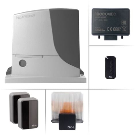 Kit ROBUS BD NICE Automatisme pour portail coulissant 1000Kg 24V RB1000BDKCE