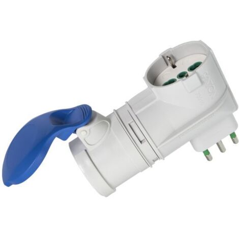 Adaptateur usage industriel plug italian std. 2P+E 16A 2 prise 2P+E 16A 200-250V IP44 Fanton 73010 (1/5)