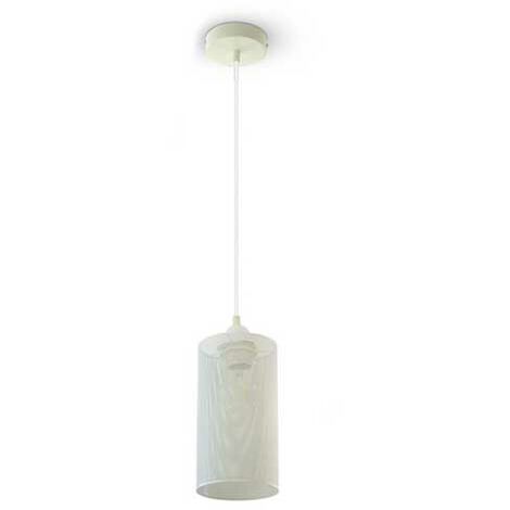 Pendant Light 1MT E27 Elegant Stylish Ф130mm Mod VT-7132 - SKU 3829 - Métal Blanc Mat (1/5)