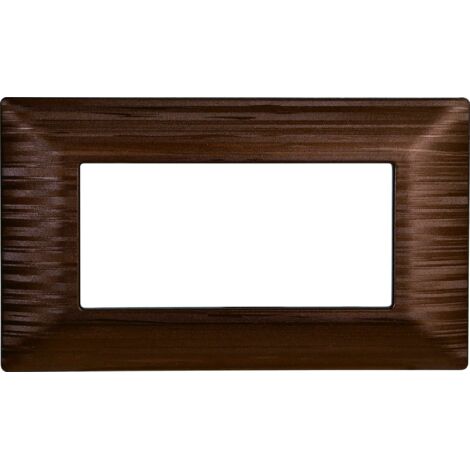 Plaque compatibles Bticino Matix 4 modules plastique couleur bronze satiné (1/4)