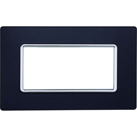 Plaque compatibles Bticino Matix 4 modules verre couleur bronze foncé (1/4)