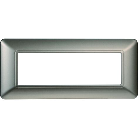 Plaque compatibles Bticino Matix 6 modules plastique couleur titane