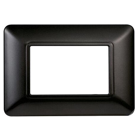 Plaque compatibles Bticino Matix 3 modules plastique couleur acier foncé