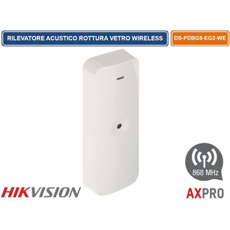 Hikvision AX PRO DS-PDBG8-EG2-WE Détecteur Capteur de verre brisé sans fil 868Mhz 8M 120°