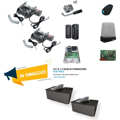 Came – Kit d'automatisation pour portail battant enterré FROG-AE – Moteur 230V avec encodeur – Couple 320Nm – Inclus caissons de fondation - 39automatisation