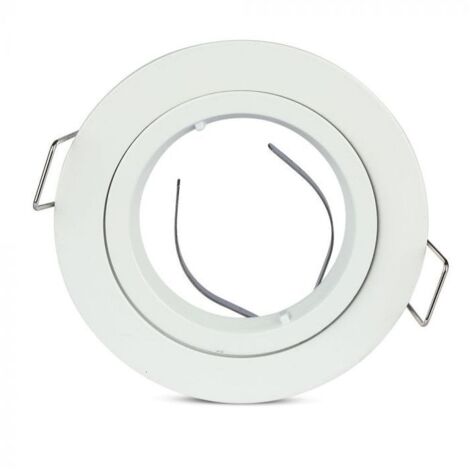 V-Tac – Spot encastrable rond 3642 – Aluminium blanc pour ampoules GU10 et GU5.3 – Installation facile 'TWIST TO OPEN' – Degré de protection IP20 - GU10-GU5