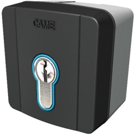 Came – Sélecteur à clé extérieur avec serrure à cylindre DIN – Couverture grise RAL7024 – Installation surface pour usage extérieur – Dimensions 70,5mm x 73,5mm - SELD1FDG (1/2)