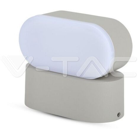 V-TAC VT-816 Applique murale LED 6W blanc neutre 4000K corps rotatif aluminium gris IP65 - SKU 8291 (1/5)