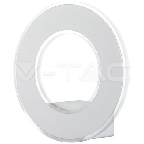 V-TAC VT-710 Applique murale LED 9W blanc chaud 3000K corps aluminium rond blanc IP20 - SKU 8225 (1/5)