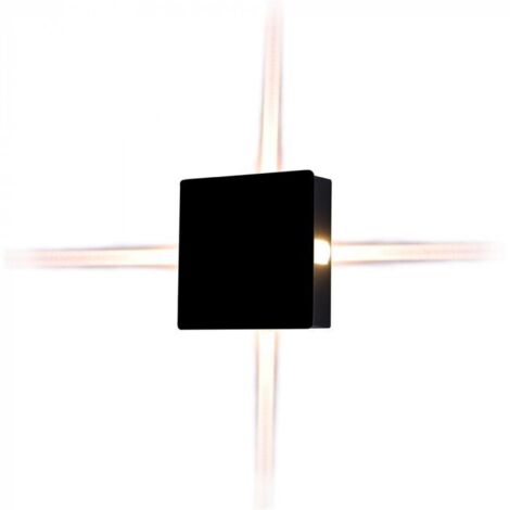 V-TAC VT-704 Applique murale LED 4W blanc neutre 4000K corps aluminium carré noir IP65 - SKU 8212 (1/5)