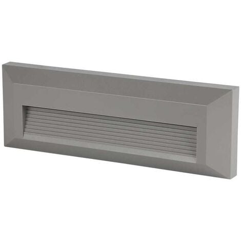 V-TAC VT-1162 Applique LED Montage en Surface Steplight 3W 110LM Rectangulaire Gris IP65 211330 Blanc Naturel 4000K