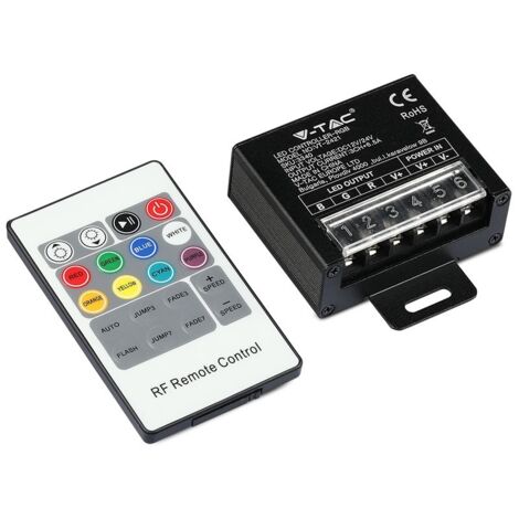 V-TAC VT-2421 Contrôleur pour bande LED RGB avec télécommande - SKU 3340 (1/5)