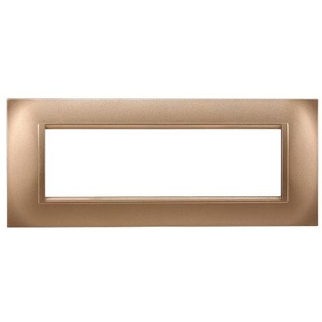 Plaque Carrée 3 Modules Space En Plastique Titane - Compatible BTicino Living - Neuf EAN 8059692401642