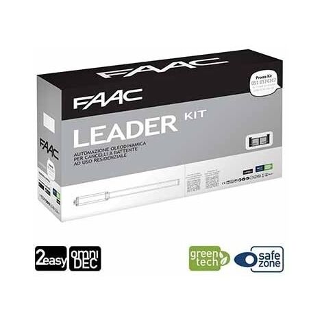 LEADER KIT FAAC Automatisme portail 2 vantaux max 1,8M par vantail Moteur battant 230V 402 CBC - 105633445