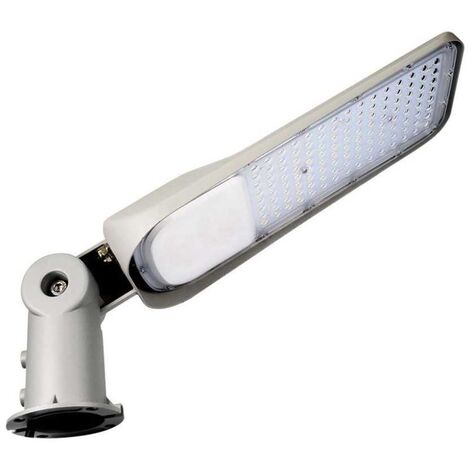V-TAC PRO Armature lampadaire led 100W 110lm/w chip samsung auto on/off capteur de lumière 4000k slim corps gris IP65 - sku 20434
