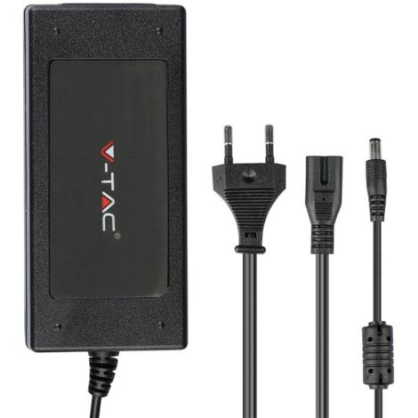 V-Tac – Bloc d'alimentation 60W 12V IP44 pour bandes LED – Courant 5A – Plastique noir – 3239 - vt-23061