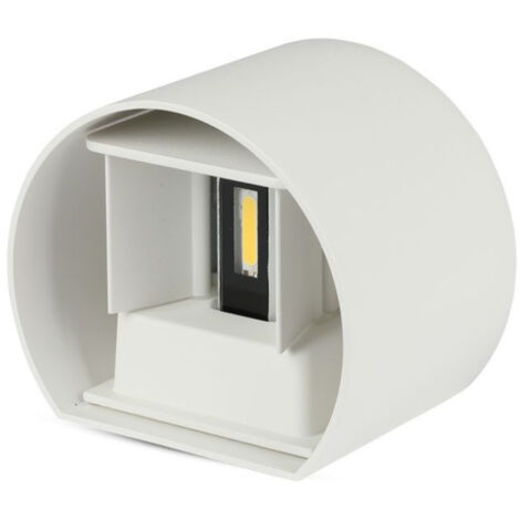 Applique murale LED ronde V-TAC double COB LED 6 W, blanc satiné, faisceau lumineux réglable, blanc chaud (1/5)
