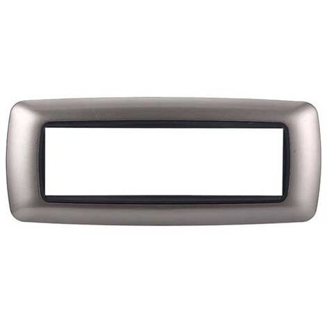 Plaque compatibles Bticino Livinglight 7 modules plastique convexe couleur titane