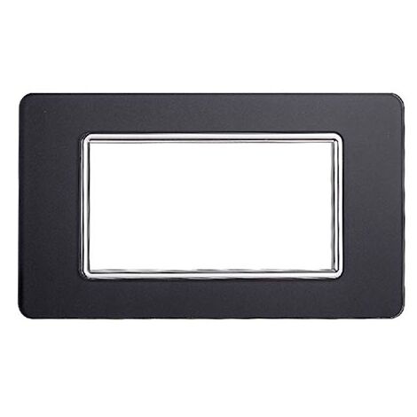 Support Métal Pour Vimar Plana (2 Modules) - Sans Finition - Fixation à Vis - 15,16 X 8,05 Cm - 8