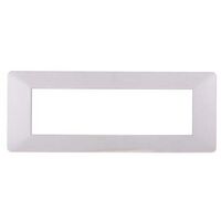 Plaque compatibles Vimar Plana 7 modules plastique couleur blanc Ettroit EV83701