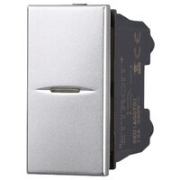 Serie Civile ETTROIT Grigio Compatibile Con Bticino Axolute (Pulsante Assiale 1P)