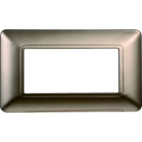Plaque compatibles Bticino Matix 4 modules plastique couleur bronze