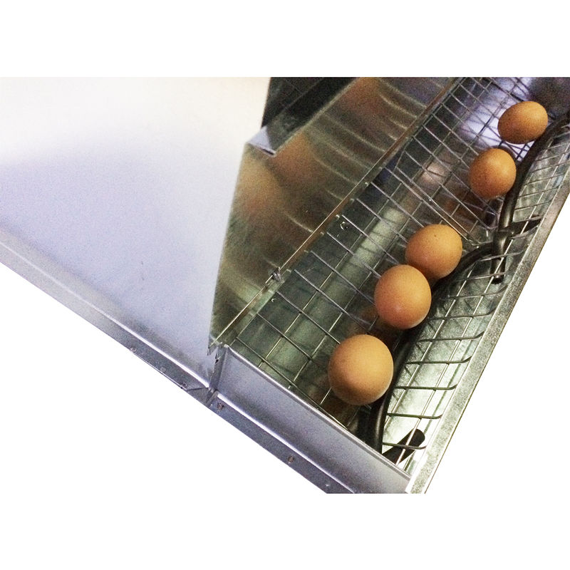 Nido raccogli uova realizzato in lamiera zincata, dimensioni 34x47x35 cm.