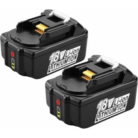 2x Akkus 18V 5,0Ah Ersatzakku für Makita BL1850B mit DC18RD Schnellladegerät für Makita 18Volt Li-ion Akku BL1860B BL1830 BL1840 BL1850 BL1860 BL1815 BL1820 LXT Accu