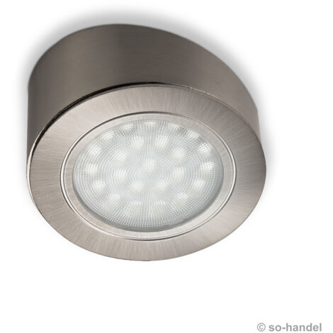 LED Leuchte OVAL LED - Aufbau schräg Edelstahloptik kaltweiß (1/3)