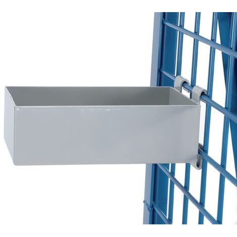 Materialkasten L250xB150xH80mm STA lichtgrau Trgf.25kg f.Werkstückwagen FETRA (1/2)