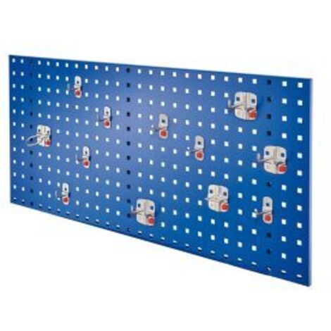 Kappes ®RasterPlan by ABAX Einsteigerset 2 1x Lochplatte 1000x450mm 1x Werkzeughaltersortiment 12-teilig Enzianblau RAL 5010