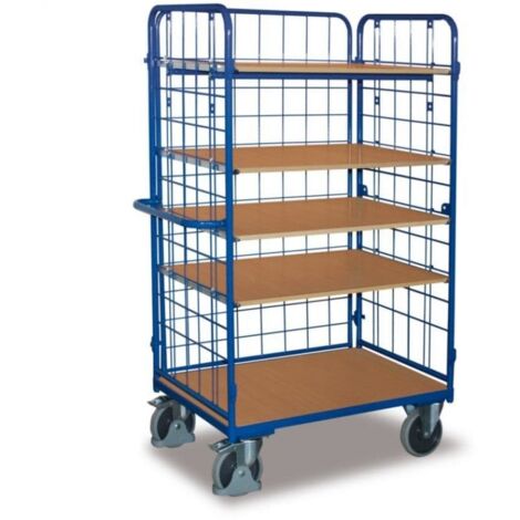 VARIOfit Etagenwagen hoch 1.200 x 800 mm 5 Böden 3 Wände (1/2)