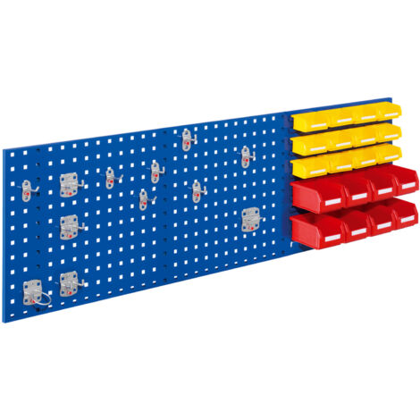Kappes ®RasterPlan Kombiplattenset 3 1x Lochplatte 1500x450mm 1x Zubehörsortiment 32-teilig Enzianblau RAL 5010