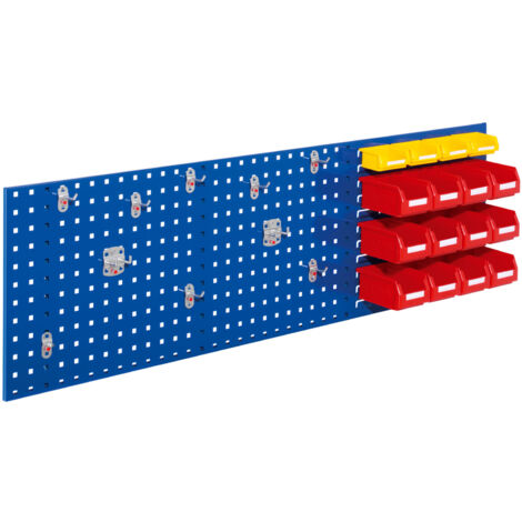 Kappes ®RasterPlan Kombiplattenset 2 1x Lochplatte 1500x450mm 1x Zubehörsortiment 26-teilig Enzianblau RAL 5010