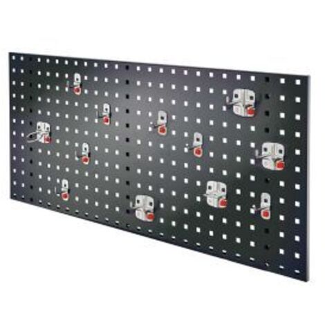 Kappes ®RasterPlan by ABAX Einsteigerset 2 1x Lochplatte 1000x450mm 1x Werkzeughaltersortiment 12-teilig Anthrazitgrau RAL 7016