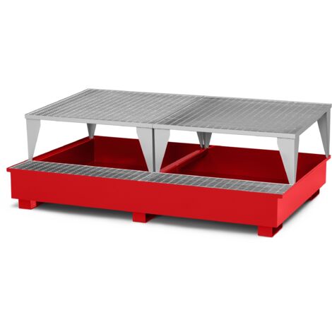 RR Industrietechnik Typ RTA-22 Auffangwannen für IBC aus Stahl mit Abfüllbereich RAL 3000 feuerrot