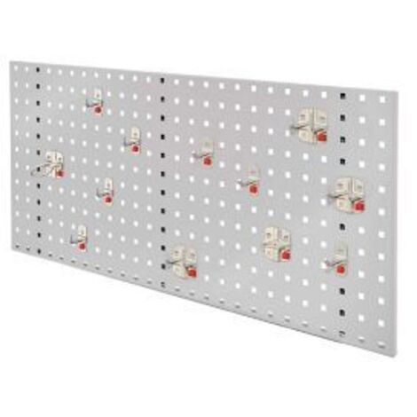 Kappes ®RasterPlan by ABAX Einsteigerset 2 1x Lochplatte 1000x450mm 1x Werkzeughaltersortiment 12-teilig Lichtgrau RAL 7035