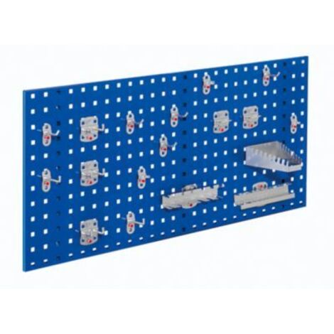 Kappes ®RasterPlan Einsteigerset 6 1x Lochplatte 1000x450mm 1x Werkzeughaltersortiment 18-teilig Enzianblau RAL 5010