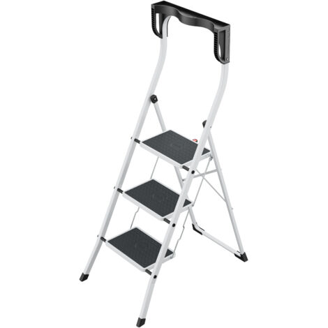 Hailo K75 ComfortLine, Stahl-Trittleiter, 3 Stufen (1/5)