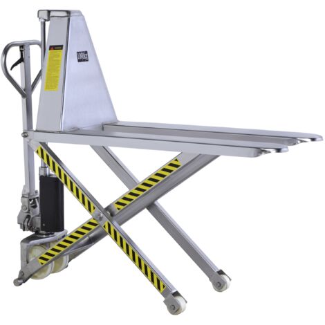 Hanselifter Scherenhubwagen JF-NR aus V2A Edelstahl Hubhöhe 800mm Tragkraft 1000kg