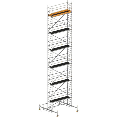 Layher Rollgerüst Uni Standard P2 mit Uni Telegeländer 13,38m AH (1/3)