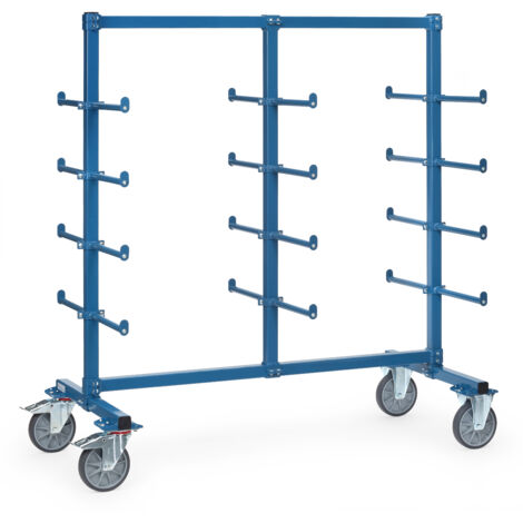 Fetra Tragarmwagen 1600x800mm, 24 Tragarme zweiseitig ohne PVC-Schlauch mit Abrollsicherung (1/2)