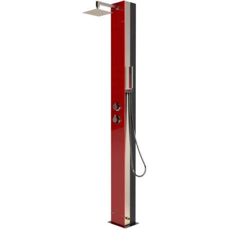 Eichenwald Modell 70 Solardusche Garten Glasdusche Saba Rot