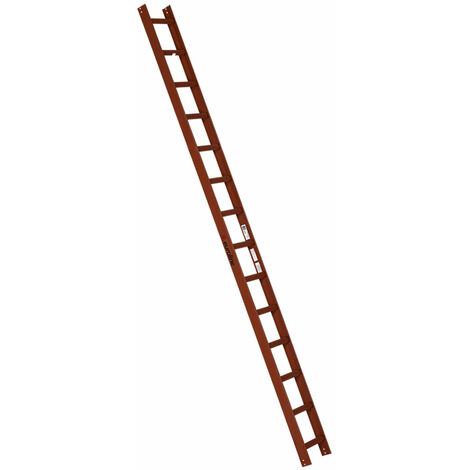 Euroline Premium Kaminkehrerleiter 14 Sprossen RAL8004 Rot