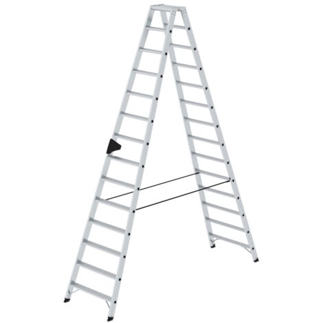 Günzburger Steigtechnik Stufen-Stehleiter beidseitig begehbar 2 x 14 Stufen - 040228