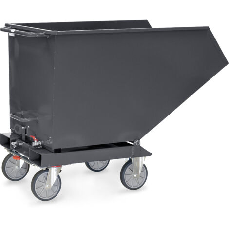 Muldenkipper Inh.600l L1458xB855xH1099mm grau m.Ablasshahn FETRA (1/5)