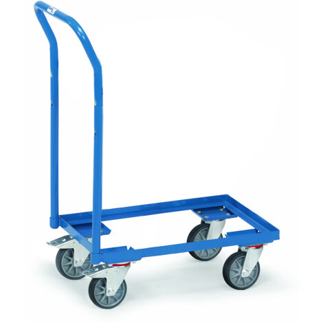 Fetra Eurokasten-Roller mit Schiebebügel, offener Rahmen für 600x400 mm Eurokästen (1/2)