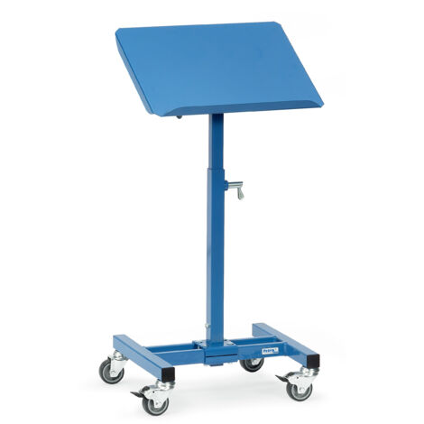 Materialständer Ladefl.-L510xB410mm verstellb.H.755-1105mm brillantblau fahrbar (1/3)